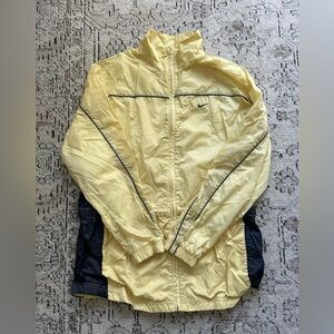 Nike 90s Vintage Style Yellow/Black Nylon Windbreaker Tracksuit Jacket Small 4-6